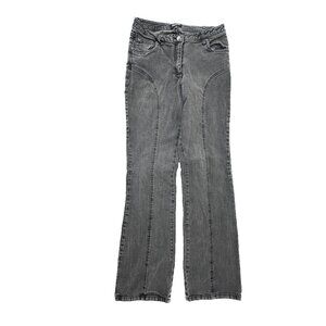 Metro Style Back &‎ Front Seam Bootcut Women's size 8 Tall Black Denim Jeans